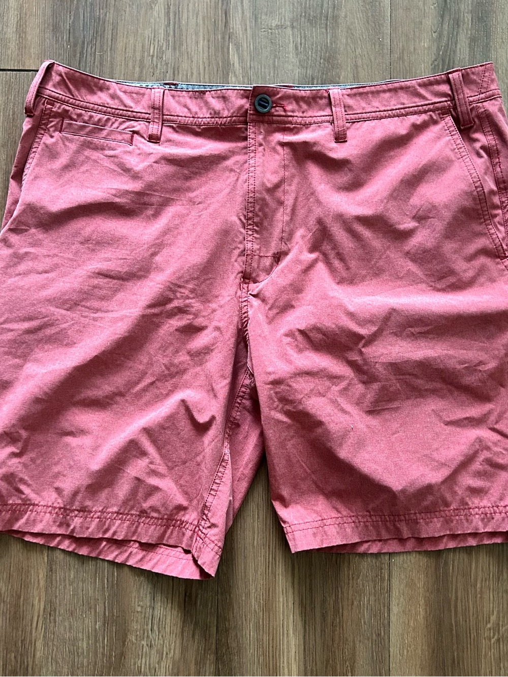 Orvis Shorts Mens 38 Dusty Coral Chino 9 Inch Inseam Flat Front Golf Summer